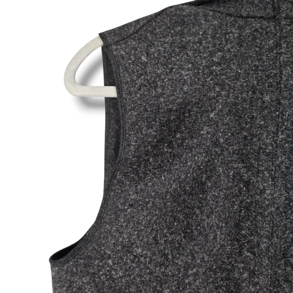 Janska Charcoal Cascade Vest Open Front Drape Pockets Made In USA Womens S M - Picture 15 of 16